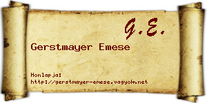 Gerstmayer Emese névjegykártya